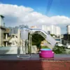 Einzigartige Bong 45 ° Glas Aschefänger Shisha 14 mm 45 Grad Außengelenk Schüssel Bubbler Bohrinsel Rauchpfeife Wasserpfeife Shisha Aufsatz Wasserbongs