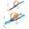 ElectricRC Track Stunt Speed ​​Double Car Wheels Model Racing Track DIY Monterade Rail Kits Catapult Rail Car Racing Boy Toys For Children Gift 230420
