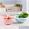 Other Kitchen Tools Mtifunction Food Grade Plastic Rice Beans Peas Washing Tools Filter Strainer Basket Sieve Drainer Cleaning Gadget Dhnnk