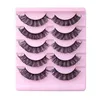 Thick Fluffy Russian Curled False Eyelashes Naturally Soft Light Handmade Reusable Multilayer 3D Faux Mink Lashes Full Strip Eyelash Extensions Beauty Supply