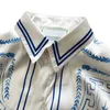 Le camicie da uomo della primavera ed estate di nuovi marchi bellissimo design a strisce a strisce europea designer di lusso casual camicia