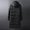 Men's Down 8XL 7XL 6XL 5XL Winter Long Jacket Parkas Men Warm Casual Parka Coat Medium-Long WindProof Thickening Hat