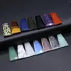 Charms Natural Semi-Precious Stones In Random Colours Trapezoidal Shape With Holes Pendant For DIY Jewelry Making Handmade Necklace