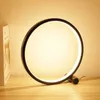 25cm Tabela LED Touch Touch Sensitive Bedroom Circular Lâmpadas de mesa USB Luzes noturnas de decoração de cabeceira USB AA230421