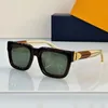 Hochwertige, klassische Unisex-Sonnenbrille Z2088E mit quadratischem Acetatrahmen des Designers mit bedruckter Spiegeloberfläche und Metallbuchstaben-Signatur-Brillen an den Bügeln