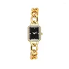 Montres-bracelets UTHAI W48 Femmes Petit Parfum Bracelet Carré Montre Vintage Femme Diamant Montres Fille Étudiant Mode Quartz Montre-Bracelet