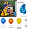 Dekoracja imprezy 1set Cartoon Bely y beto folia balony helu 1 2 3 4 5 6 7. urodziny motyw baby shower nadmuchiwane dzieciaki