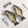 Creative Simulated Salted Fish Pencil Case Large Capacity Pencils Pouch Bag Funny School