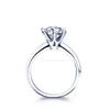 Anelli a grappolo Gemme Tianyu Moissanite Solitario Anello Argento Gioielli classici Rotonda Festa di nozze Fascia di diamanti 0.5/0.6/1/1.5/2/3ct Per le donne