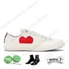 Lyxdesigner Canvas 1970-talsskor mode comme des garcons chuck taylors all star CDG Play Svart Vit Grå Röd Mellansula Klassiska Sneakers Fritidsskor för utomhusbruk