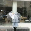 Paraplu's 2 pc's transparante paraplu regen vrouwen mannen zon auto zwarte grens wit