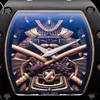 Gewichten in beperkte oplage echte tourbillon zwarte ridder keramisch horloge echte yin en yang hand zesletterig vliegwiel draait de hoogste versie detailvergelijkingsteller