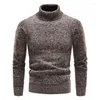 Herensweaters Herfst Winter Warme coltrui Heren Casual coltrui gebreide trui Houd mannelijke trui Gebreid wollen