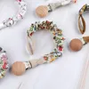 Pacifier Holders Clips# Baby Infant Cotton Clips for born Teething Soother Chew Dummy Chains Girl Boy Accessories Drop 230421