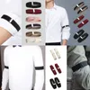 Fingerless Gloves 1 Pair Elastic Adjustable Armband Sleeve Garters Hold Anti-Slip Shirt Holder Gentleman