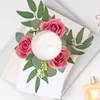 Dekorativa blommor Pelar Candle Ring Wreath Candleholder For Living Room bordsskiva hem