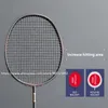 Professionele Schokabsorptie Max Spanning 33LBS Full Carbon Fiber Badminton Rackets Met Zakken Snaren Ultralight 4U 82G Racket 231120