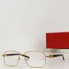 Nouveau design de mode hommes et femmes lunettes optiques 02890 K monture en or facile à porter style d'affaires simple lentilles claires lunettes