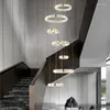 Lampy wiszące Villa luksusowe zdalne sterowanie Dimmabilne światła nowoczesne clear kryształy k9 lampa złota stalowa wiszące
