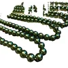 Choker 10mm High Quality Natural Deep Sea Shell Pearls Perfect Circle Peacock Green Black Pearl Tahitian Necklace