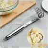 Fruit Vegetable Tools Sublimation Press Mud Tool Potato Avocado Mash Pressed Masher Avocados Stainless Steel Kitchen Accesso Drop Deli Dhczf