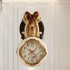 Wall Clocks Hall Luxury Decorative Clock Creative Bedroom Retro Pendulum Silent Digital Relogio De Parede Art AB50WC