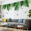 Adesivos de parede plantas tropicais folha de banana para quarto de estar decoração de decalque de vinil Posters 230420