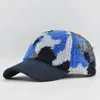 Cappellini da baseball Autunno e inverno Cappelli da baseball unisex in lana d'agnello per donna Uomo 54-60cm Modello mimetico regolabile 2023 Contrasto di colore