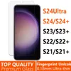 S24 Ultra 0,18 mm Déverrouillage d'empreintes digitales Protecteur d'écran de téléphone en verre trempé pour Samsung Galaxy S24 Plus S23 S22 S21 Plus 2.5D Verre transparent dans un sac en papier