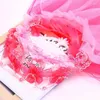 Hair Accessories Handmade Floral Beaded Headband Solid Color Flower Crown With Two Layer Lace Veils Wreath Lovely Dropship