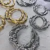 Hoop oorbellen LifeFontier Punk Gold Silver Color Circle Big 2023 Overdreven bamboe joint voor vrouwen Verklaring sieraden