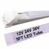 5フィート150cm 12V LEDチューブストリップライトバーインテリアAC/DC/9-36V v形状統合T8 LEDショップ照明器具LEDクーラードア照明蛍光灯CRESTECH168