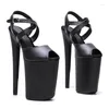 Sandals LAIJIANJINXIA 23CM/9inches Matte PU Upper Sexy Exotic High Heel Platform Party Pole Dance Shoes 026