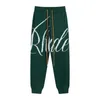 Fashion American Brand Rhude Tricot Floral Lettres Hip-Hop High Street Loose Pantalon For Men and Women
