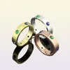 Moda luxo casal anéis de casamento marca nova cor cristal amor anel designer clássico 316l titânio masculino feminino anel jóias2303569