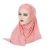 Kvinnes halsduk mjuka vanliga diamanter omedelbara hijab sjalar och lindar foulard femme muslimska hijabs redo att bära huvudduk