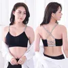 Yoga Outfit Sports Bra Top Women Bling Cross Back Straps Seamless Sport Running Gym Girls Push Up Fitness Sportwears