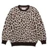 Suéteres masculinos Wacko Maria Nanga Leopardo Impressão Puro Algodão V-Pescoço De Malha Cardigan Camisola Inverno Manga Longa Homens Mulheres 1:1 Alto