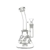 Smoking Accessories Dab Rig Colorful Thick Glass Bongs Swiss Perc Showehead Recycler 14mm Bong With Bowl Quartz Banger MFE09 LL