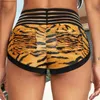 Наряд йоги печатные шорты для бобовых шортов женщины сексуальные спортивные шорты с высокой талией фитнес -одежда тигр