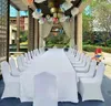 High-End Dining Chair Cover Wedding Party Decoration Full Package One-Piece Spandex White Chair Cover Elastic