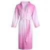 Pijamas masculinos feminino elegante padrão gradiente roupão super macio absorvente e respirável roupa casual
