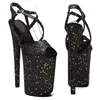 Sandals LAIJIANJINXIA 23CM/9inches Glitter Fashion Sexy Exotic High Heel Platform Party Pole Dance Shoes 071