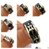 Band Rings Wholesale 30Pcs Black Lines Stainless Steel Mix Men Women Party Gifts Fashion Punk Retro Jewelry Drop Delivery Rin Dhgarden Dh3Zg