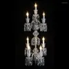 Wall Lamp Modern Crystal Light Decora Sconce 2 Arms 3 For Living Room Bedroom TV Background Lights Indoor Home Fixtures