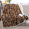 Carpets BlessLiving Basset Hound Throw Blanket on Bed 3D Dog Animal Sherpa Fleece Springer Spaniel Bedspreads Brown Thin Quilt 231121