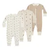 Barboteuses bébé automne hiver printemps barboteuse mignon imprimé vêtements pour né Onesies combinaison à manches longues bébé pyjamas bébé tissu 231120