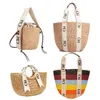 Strandtasche Woody Raffia Reisen Strände Korb Tragetaschen Damen Herren Designer Sommer Weben Stroh modische Schulter Luxus Crossbody Handtaschen klassische Clutch Bag