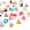 Studörhängen 5st Wood Butterfly Star Heart Ear Post Geometric Earring Random Color for Diy Women smycken gör resultat