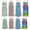 Thermoses 350ml500ml750ml Bling Diamond Thermos Bottles Portable Glitter Rhinestone Water Bottle Crossbody Stainless Steel Thermal Flask 231120